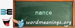 WordMeaning blackboard for nance